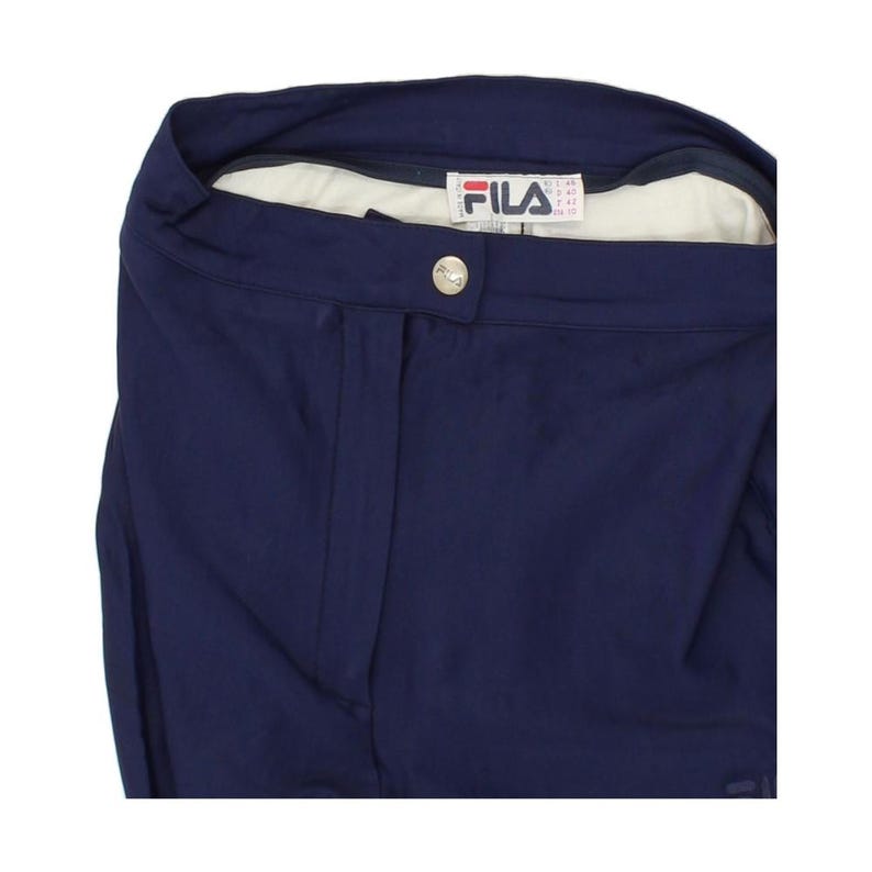 Pantalones casuales con estribos para mujer Fila IT 42 medianos W28 L30 algodón azul marino imagen 3
