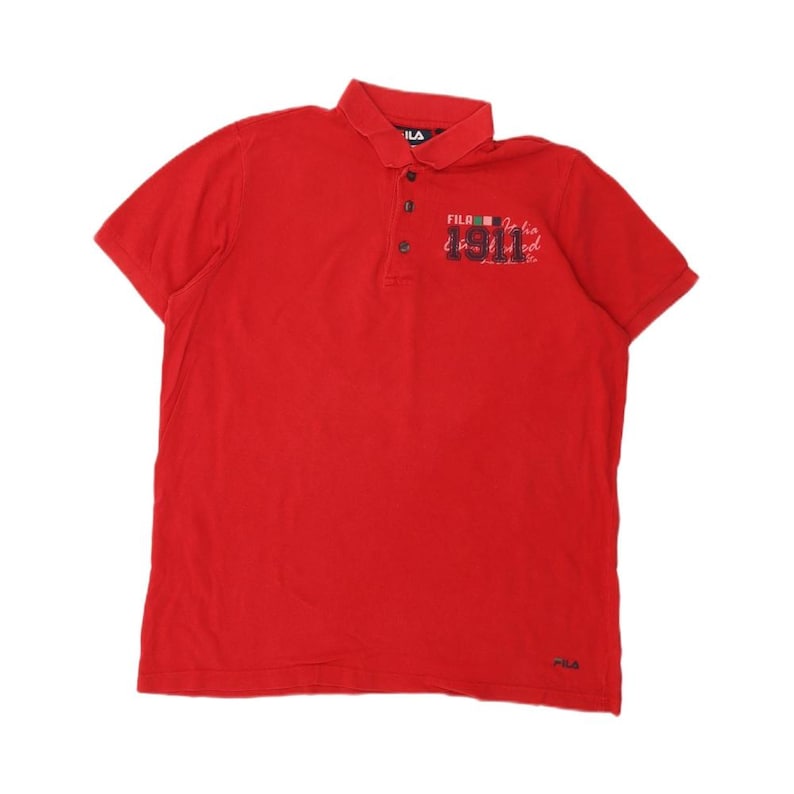 Fila Grafisch herenpoloshirt XL rood katoen sport afbeelding 1