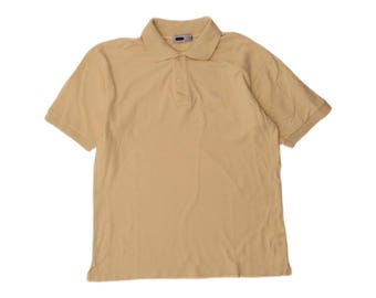 Fila herr pikétröja IT 46 small beige bomull