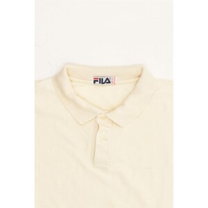 Fila mens polo shirt IT 54 large off white cotton image 4
