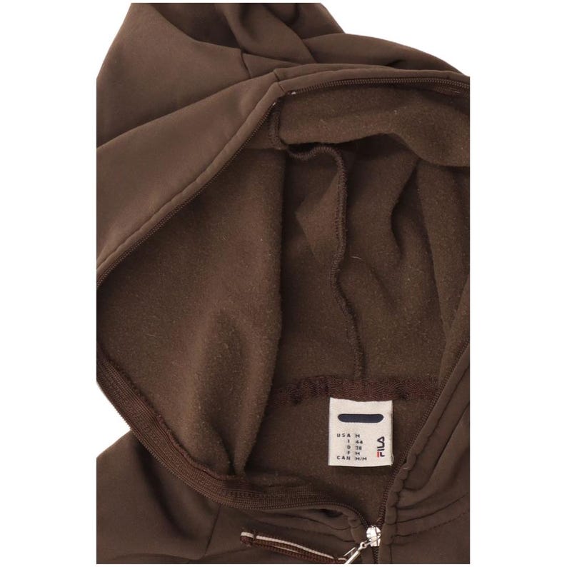 Sudadera con capucha y cremallera Fila para mujer, talla 12 del Reino Unido, marrón medio imagen 3