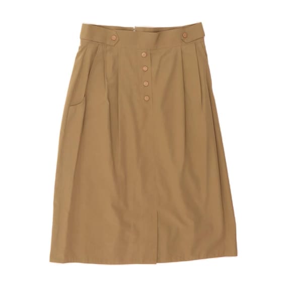 VINTAGE Womens Midi Skirt EU 40 Medium W28 Brown UK