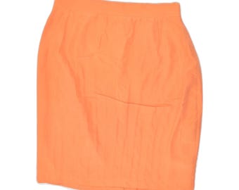 Falda lápiz vintage para mujer, talla W30, color naranja medio.