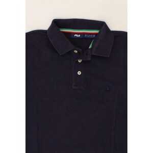 Polo Fila para hombre, talla pequeña, de algodón, color azul marino imagen 3