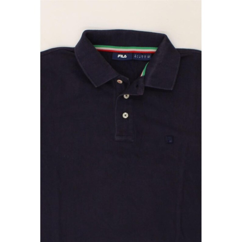 Polo Fila para hombre, talla pequeña, de algodón, color azul marino imagen 3