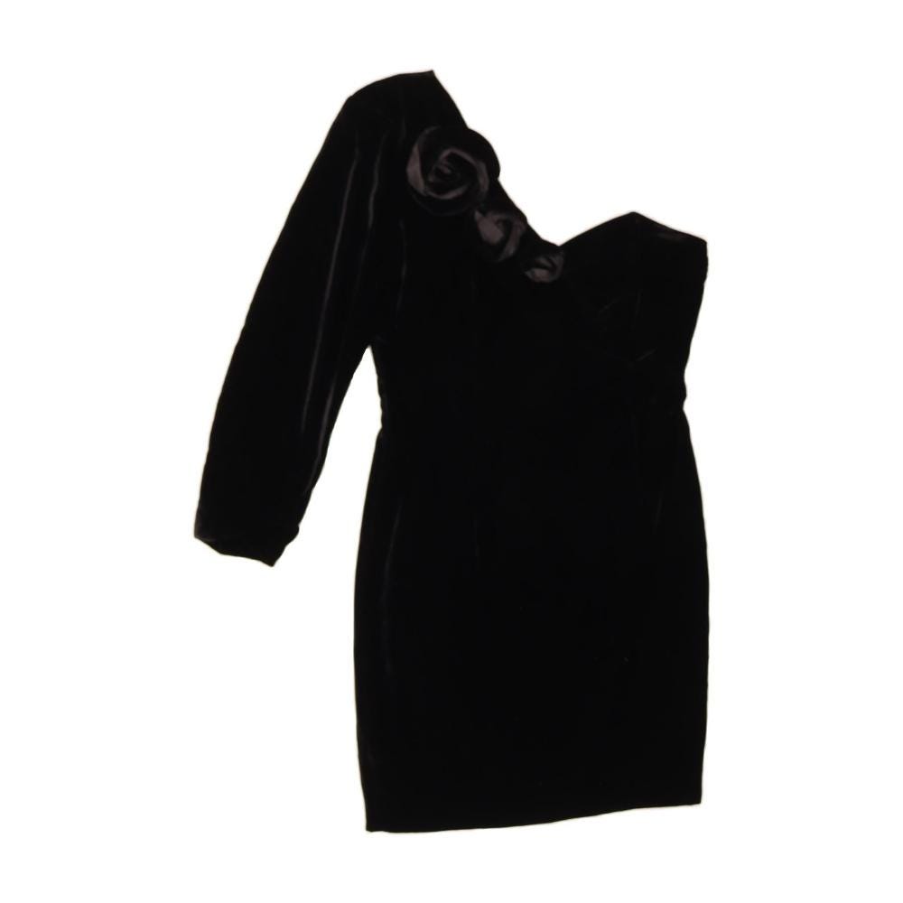 open lace back dress Amazon.com: YMDUCH Women's Sexy Elegant One Shoulder Long Sleeve Velvet  Ruched Slit Party Long Dress Black : Clothing, Shoes & Jewelry main image 1