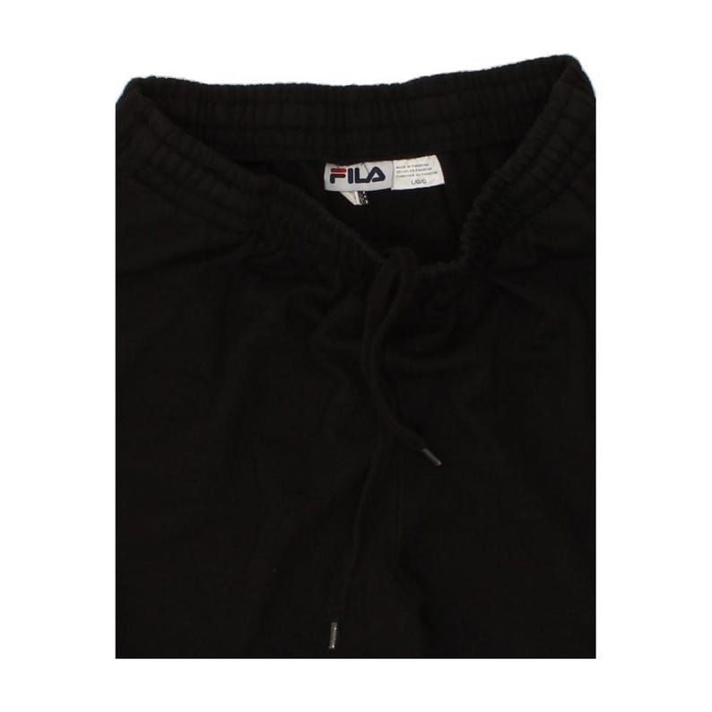 Pantalones de chándal Fila para hombre, talla grande, de algodón negro imagen 3