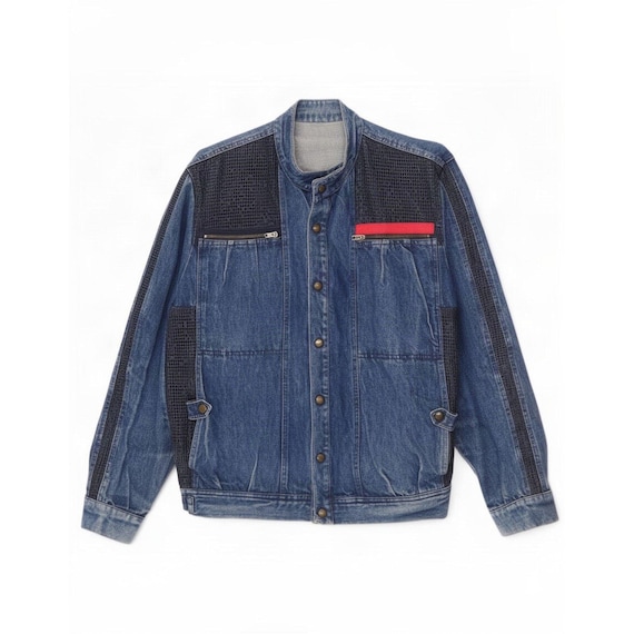 Vintage Mens Denim Jacket UK 40 Large Blue