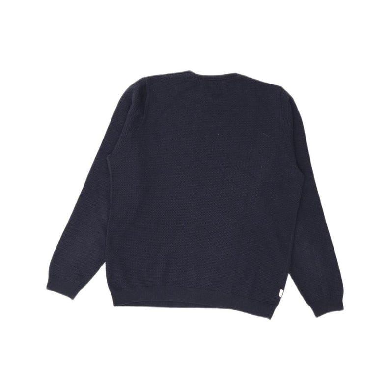 Fila Mens Crew Neck Jumper Sweater Small Navy Blue Cotton image 2