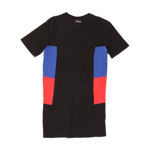 Vestido estilo camiseta con estampado gráfico para mujer de Fila, talla 6 (Reino Unido) XS, algodón con bloques de color negro imagen 4