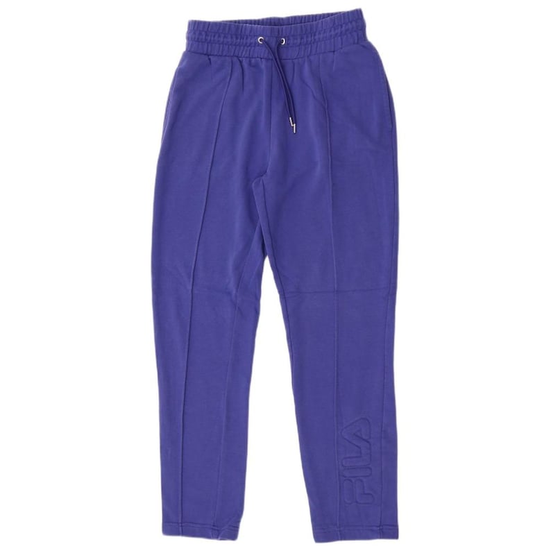 Fila Womens Graphic Tracksuit Trousers UK 10 Small Purple image 1