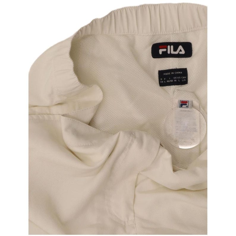 Fila womens tracksuit trousers UK 14 medium white colourblock polyester image 4