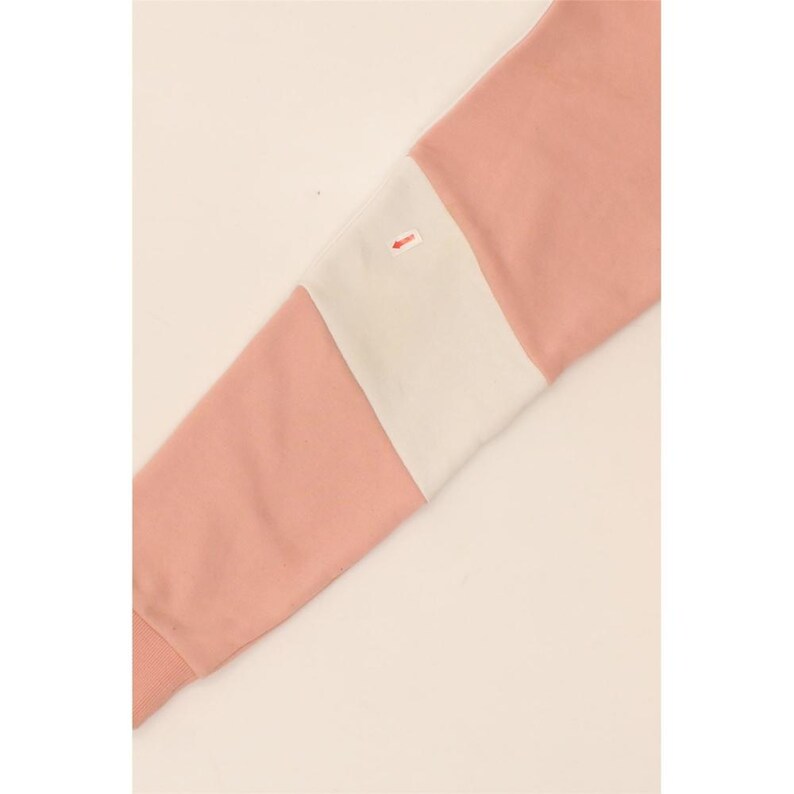 Fila womens graphic hoodie jumper UK 16 large pink colourblock cotton image 3