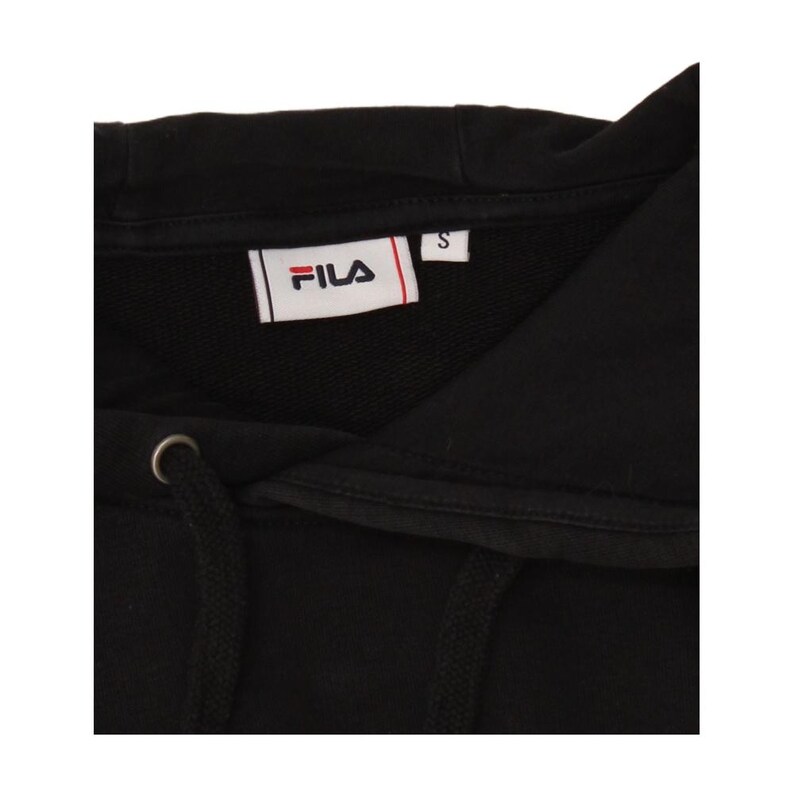 Fila mens graphic hoodie jumper small black colourblock cotton image 3
