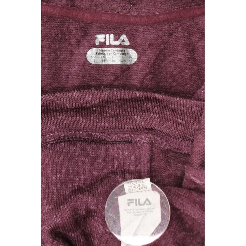 Chaqueta deportiva Fila para mujer, talla 10 (Reino Unido), poliéster moteado burdeos imagen 3
