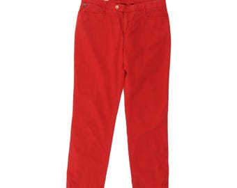 Marlboro classics womens straight casual trousers EU 46 XL W34 L27 red