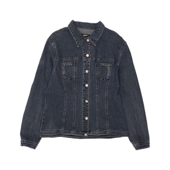 Vintage Womens Denim Jacket UK 14 Medium Blue