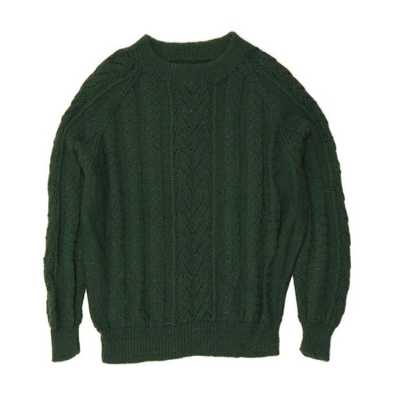 VINTAGE Womens Crew Neck Jumper Sweater UK 16 Large Green