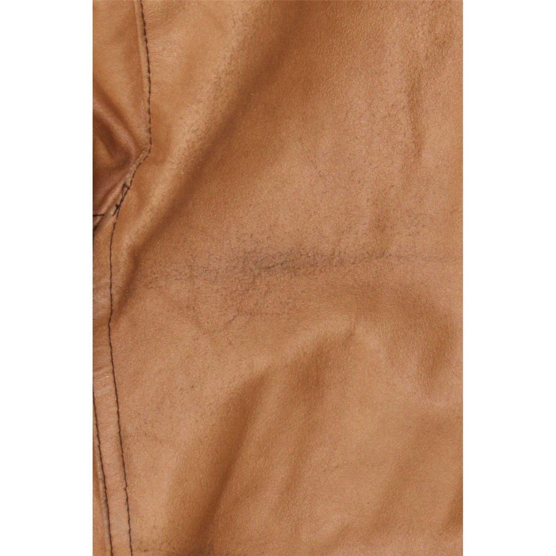 Vintage Womens Leather Jacket UK 18 XL Beige, foto 3 di 5