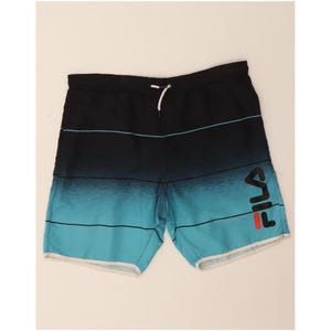 Bañador corto Fila para hombre con estampado gráfico, color azul medio, poliéster. imagen 1