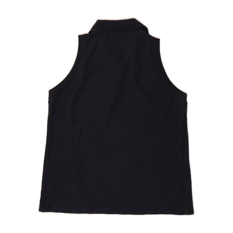 Fila womens sleeveless polo shirt IT 44 medium navy blue cotton image 2