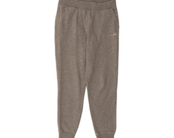 Fila womens tracksuit trousers joggers UK 14 medium grey cotton