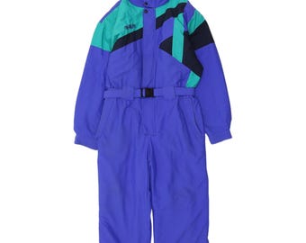 Mono de esquí con capucha para hombre Fila IT 54 XL, poliamida con bloques de color azul