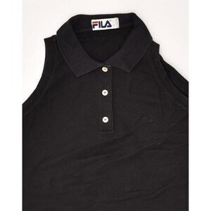 Fila Damen Poloshirt ärmellos US 6 Medium schwarz Bild 3