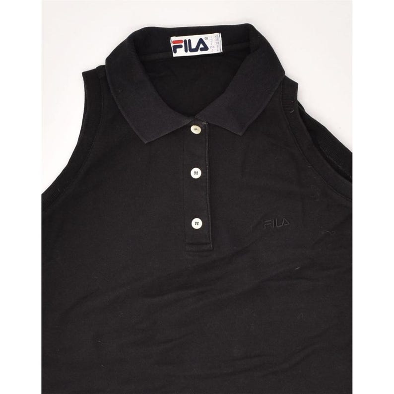 Fila Damen Poloshirt ärmellos US 6 Medium schwarz Bild 3