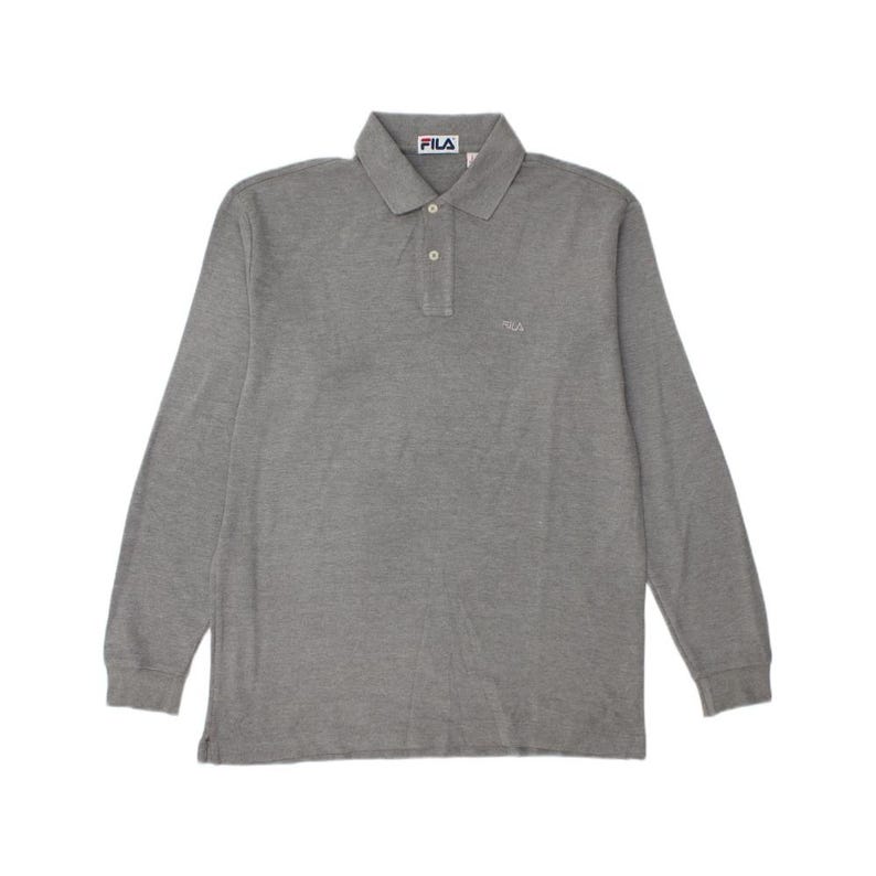 Polo à manches longues Fila pour homme IT 52 grand coton gris image 1