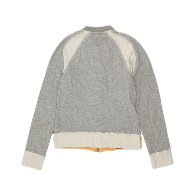 Fila womens tracksuit top jacket IT 40/42 small grey colourblock cotton image 2