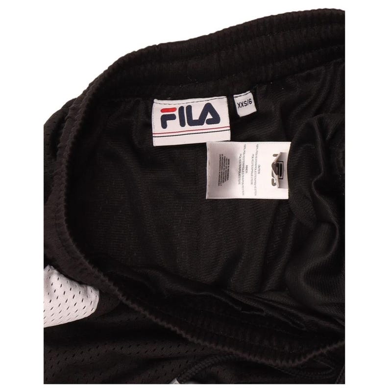 Pantalones cortos deportivos Fila para mujer, talla 2XS (Reino Unido), poliéster negro imagen 3