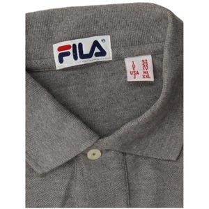 Polo à manches longues Fila pour homme IT 52 grand coton gris image 3