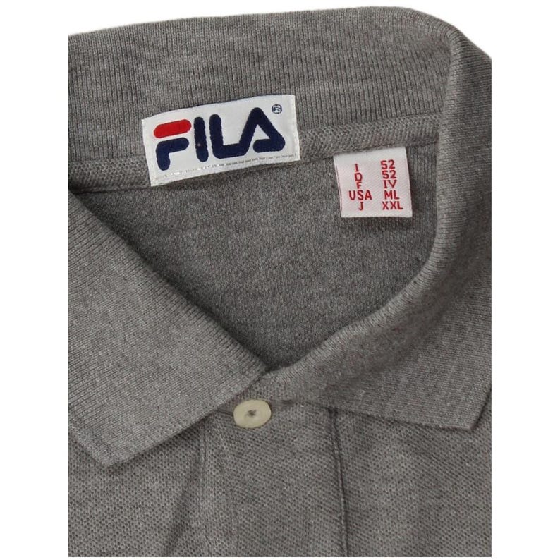 Polo à manches longues Fila pour homme IT 52 grand coton gris image 3