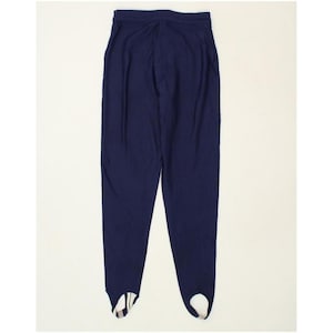 Pantalones casuales con estribos para mujer Fila IT 42 medianos W28 L30 algodón azul marino imagen 2