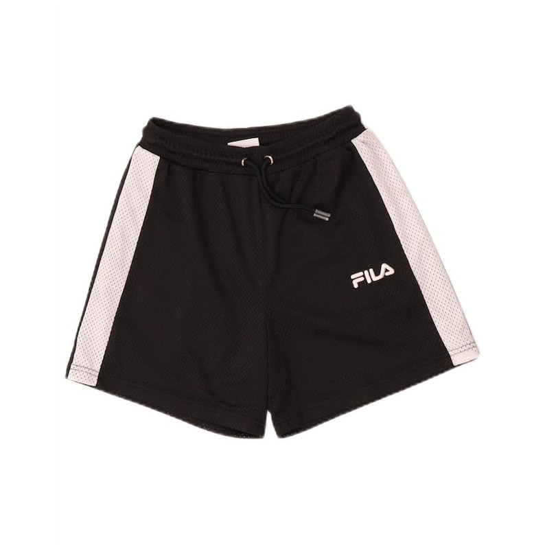 Pantalones cortos deportivos Fila para mujer, talla 2XS (Reino Unido), poliéster negro imagen 1