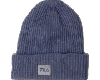 Gorro de punto Fila para mujer, talla única, color azul acrílico.