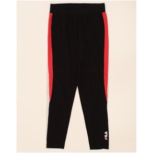 Fila womens tracksuit trousers UK 12 medium black colourblock image 1