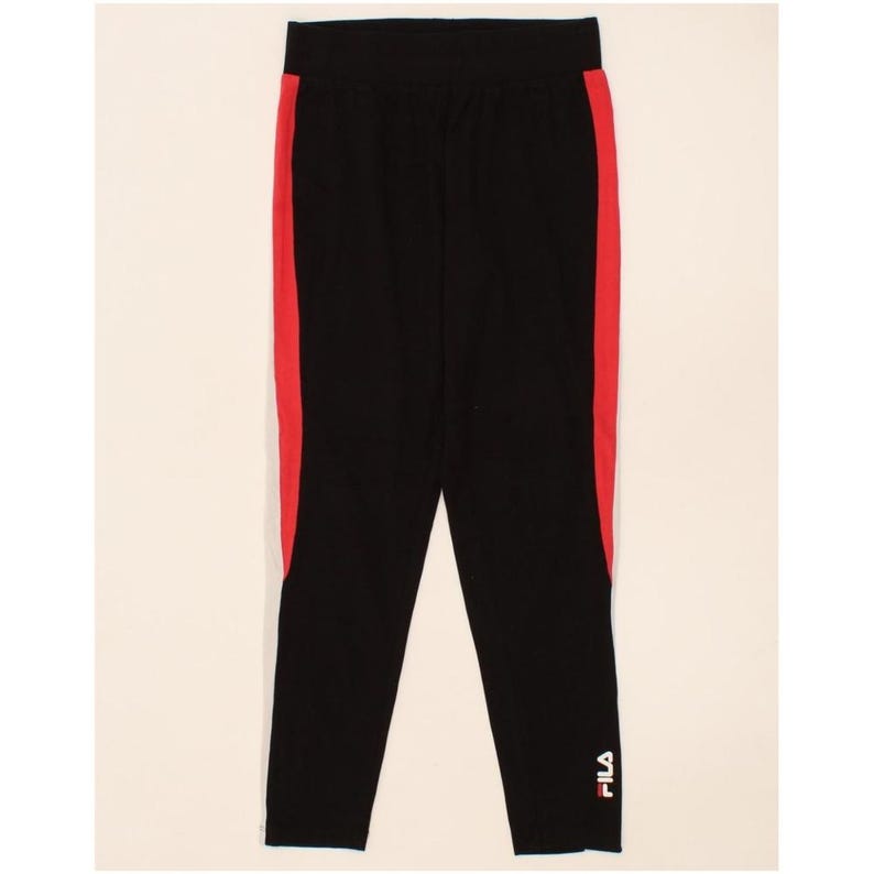 Fila womens tracksuit trousers UK 12 medium black colourblock image 1