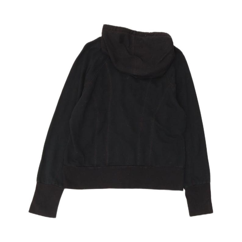 Fila womens zip hoodie sweater UK 16 large black cotton image 2