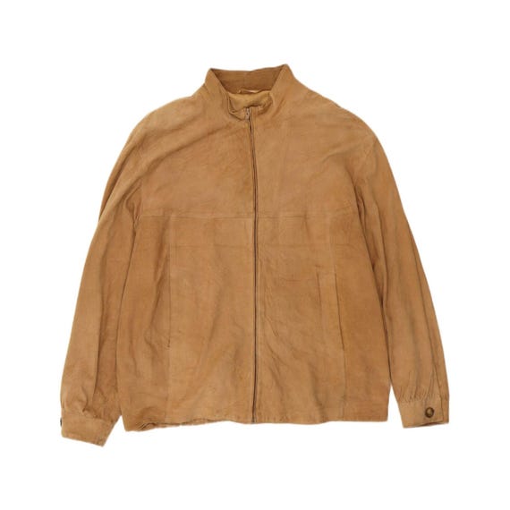 Vintage mens suede jacket IT 54 XL beige leather