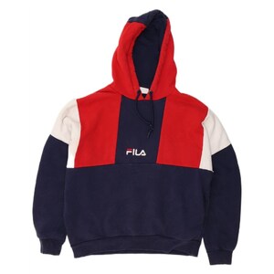 Pull à capuche oversize Fila pour femme - Royaume-Uni : 10 Small - Multicolore color block image 1