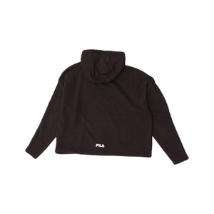 Fila Womens Graphic Oversized Hoodie Jumper UK 10 Small Black Cotton image 2