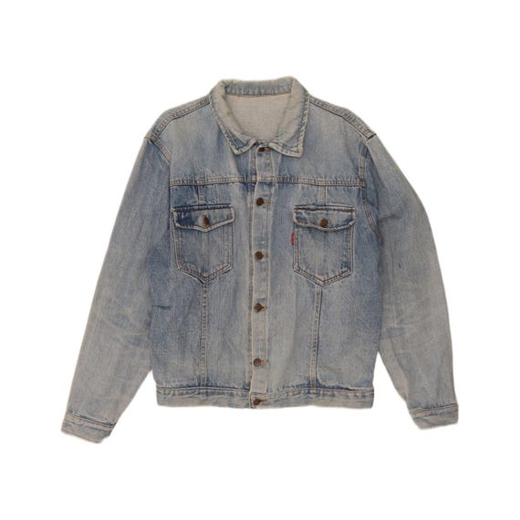 Vintage Mens Denim Jacket UK 38 Medium Blue