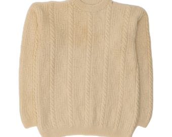 Vintage womens crew neck jumper sweater UK 18 XL off white