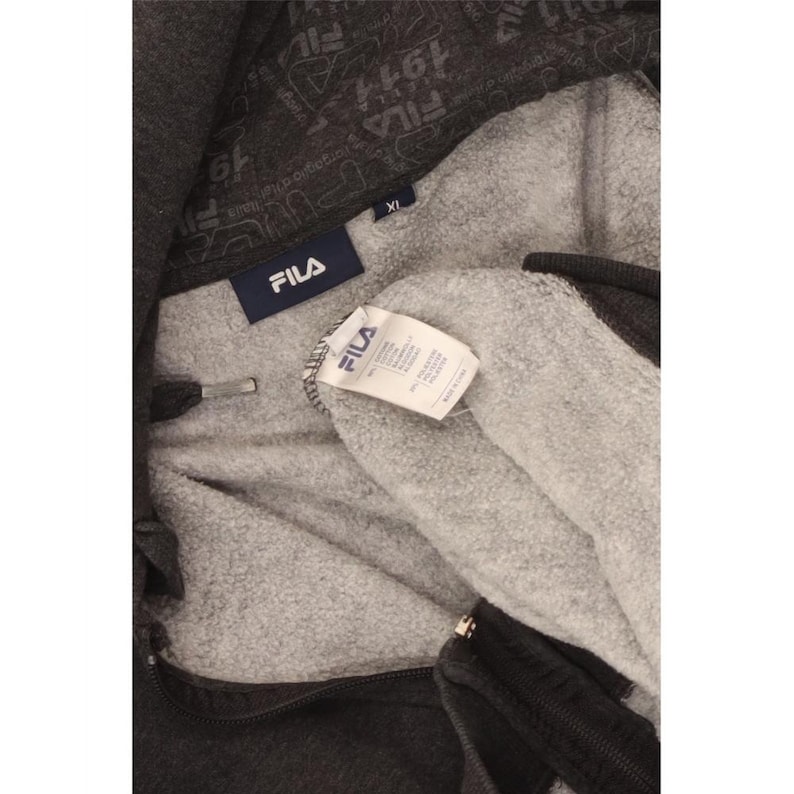フィラ レディース ジップアップパーカー セーター UK 18 XL グレー コットン 画像 3