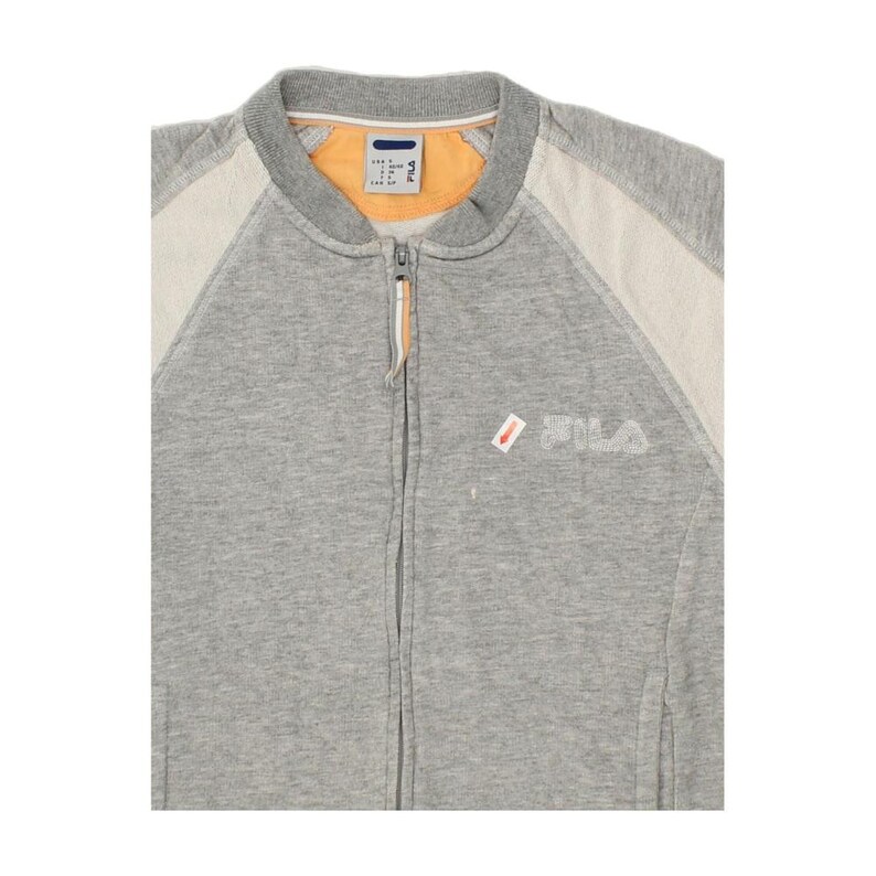 Fila womens tracksuit top jacket IT 40/42 small grey colourblock cotton image 3