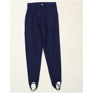 Pantalones casuales con estribos para mujer Fila IT 42 medianos W28 L30 algodón azul marino imagen 1