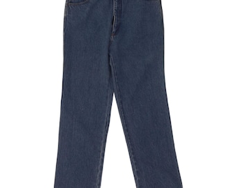 Vintage mens straight jeans IT 52 XL W36 L30 blue cotton