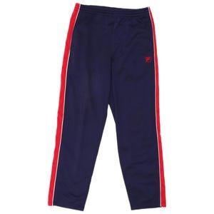Fila Mens Tracksuit Trousers IT 48 Medium Navy Blue Colourblock Polyester image 3